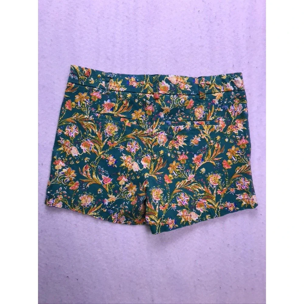 Marquis‎ Floral Shorts Womens 4 Green Excellent Tropical Botanical Stretch